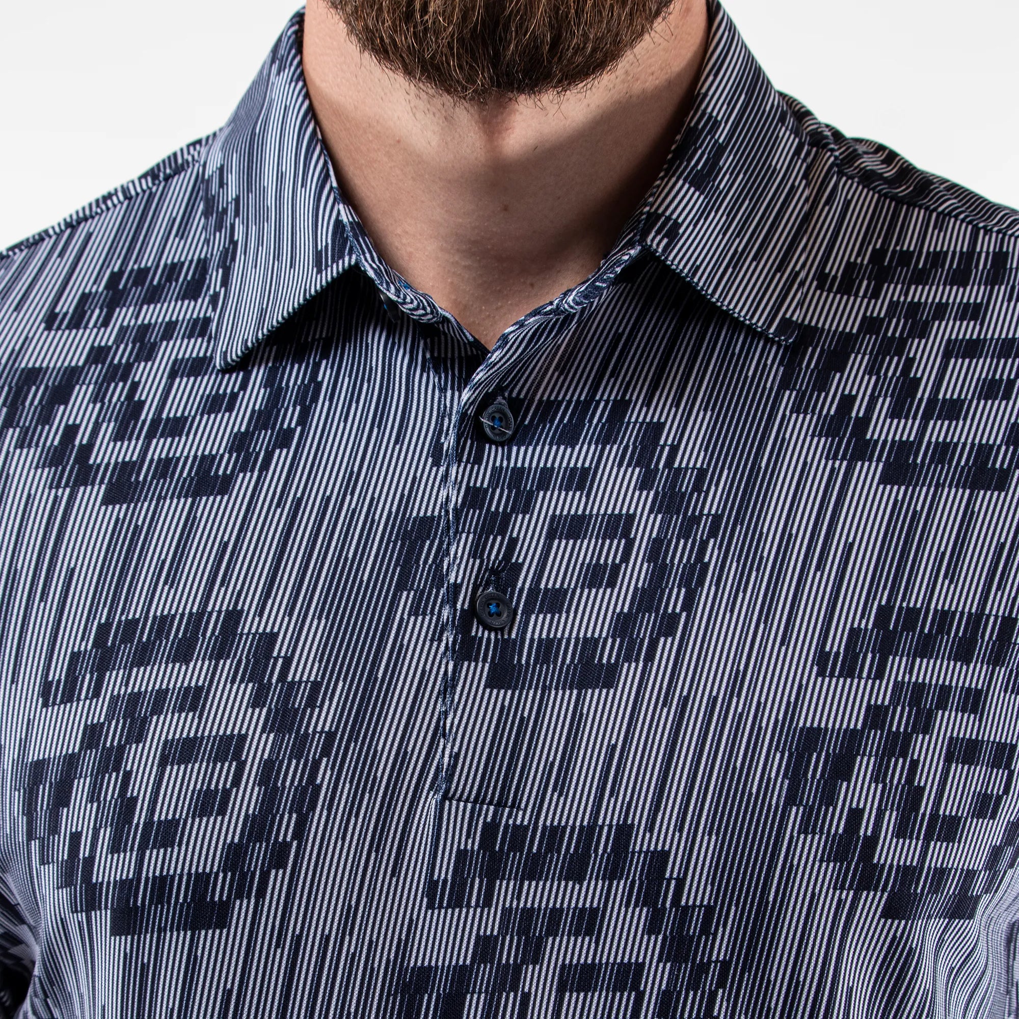 Matteo is a Breathable short sleeve shirt for Men in the color Navy(2)