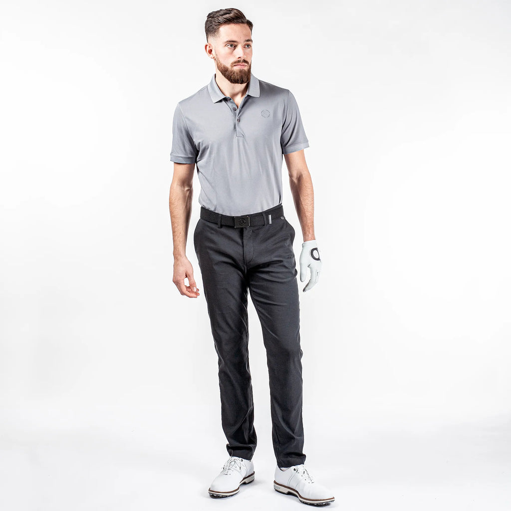Max Tour is a Breathable short sleeve golf shirt for Men in the color Sharkskin(1)