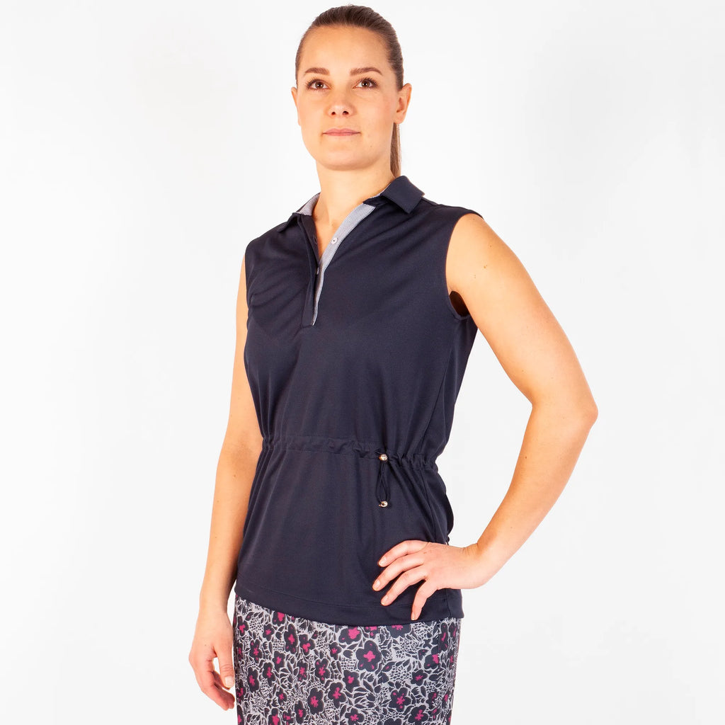Mercy is a Breathable short sleeve shirt for Women in the color Navy(1)