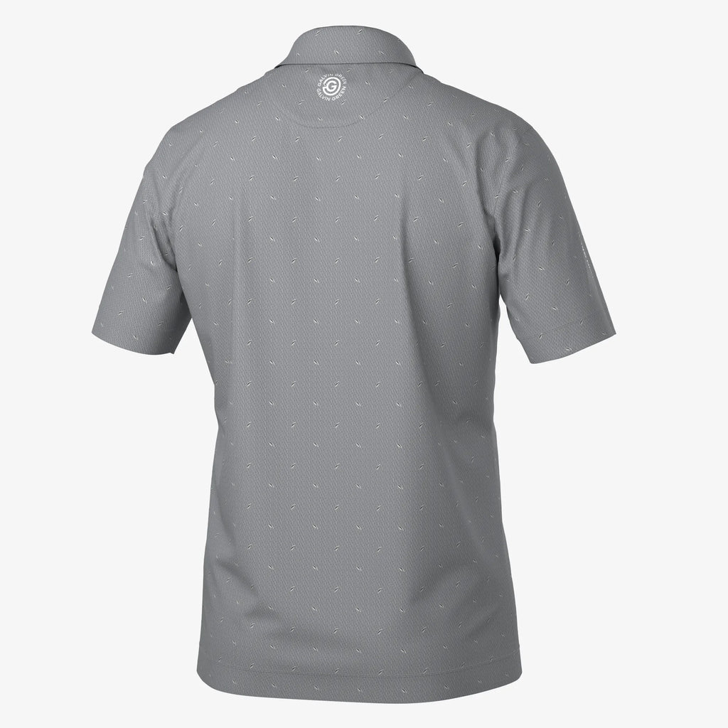Miklos is a Breathable short sleeve golf shirt for Men in the color Sharkskin(7)