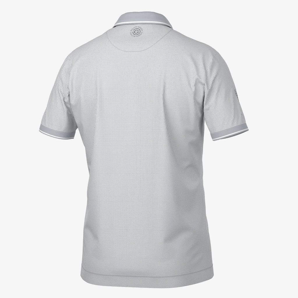 Miller is a Breathable short sleeve golf shirt for Men in the color White/Cool Grey(7)