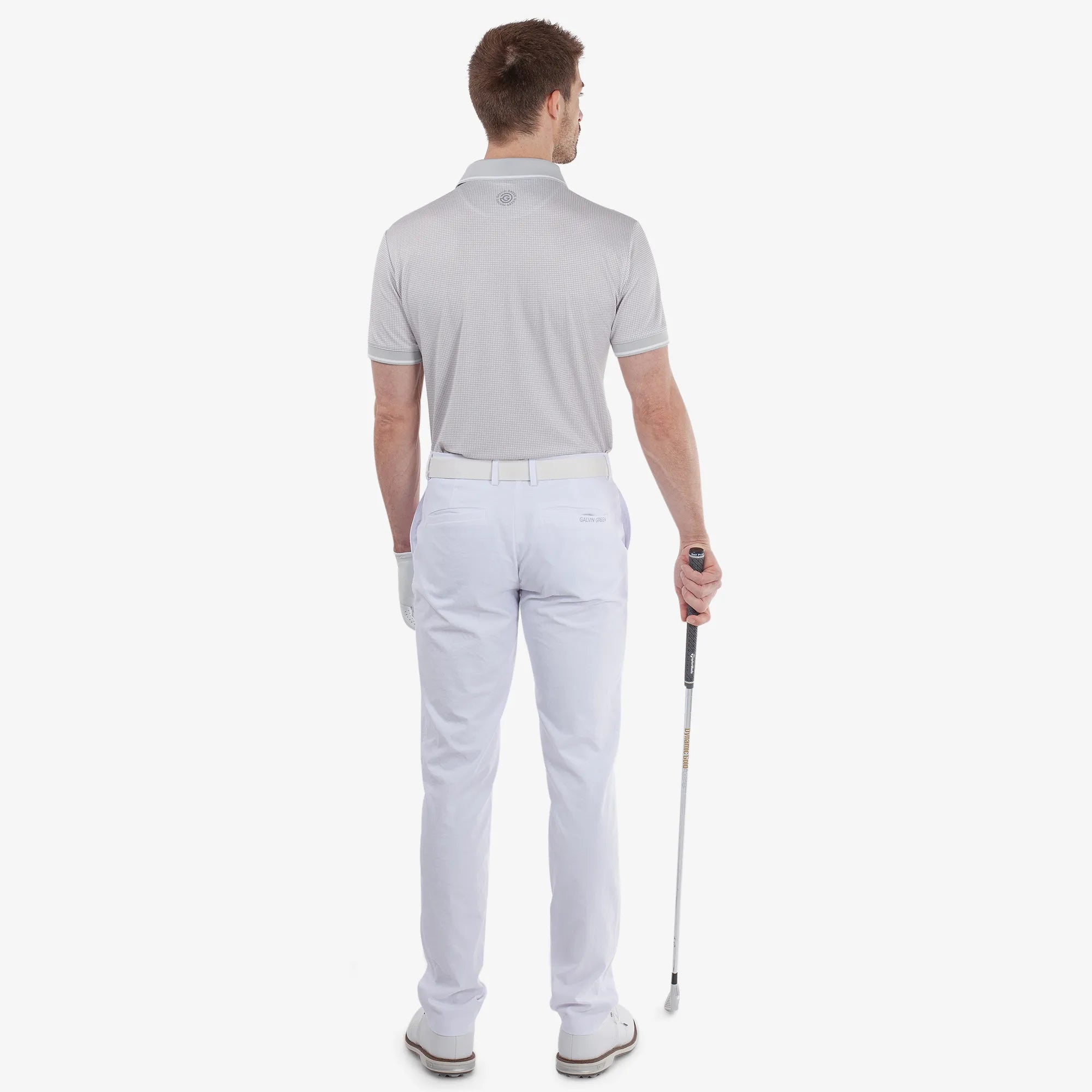 Miller is a Breathable short sleeve golf shirt for Men in the color White/Cool Grey(6)