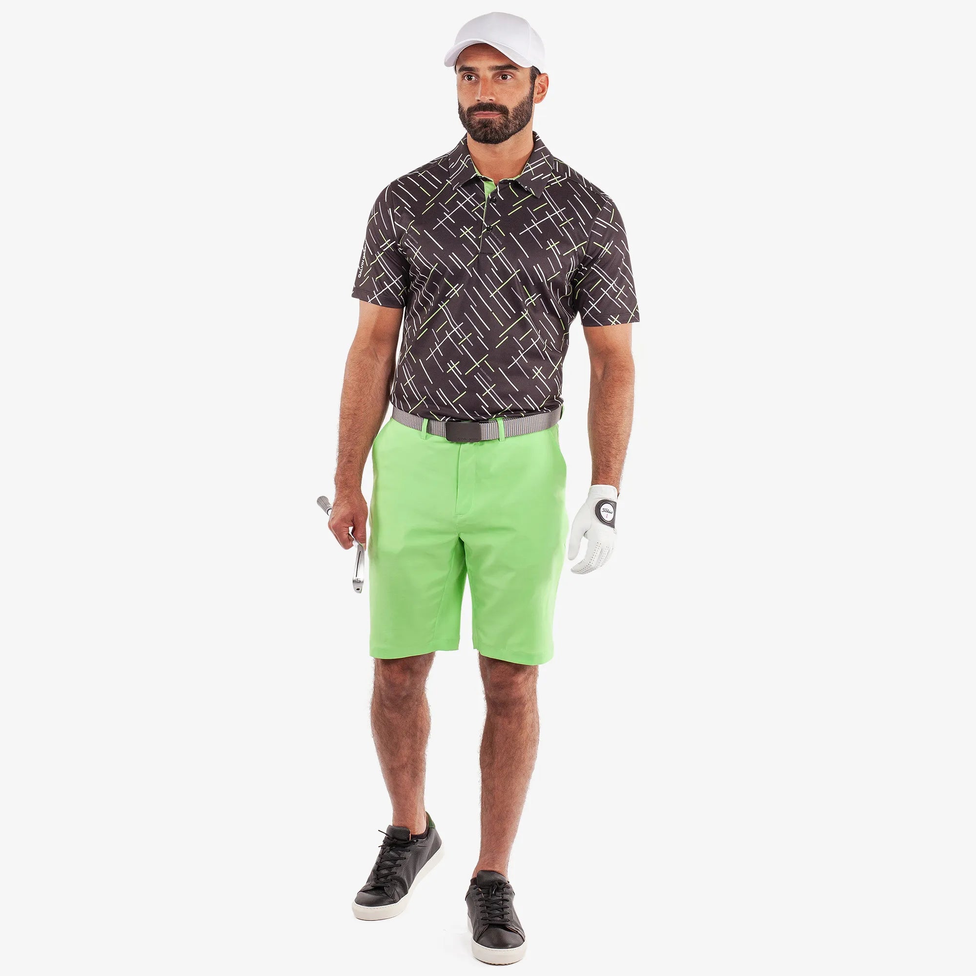 Percy is a Breathable golf shorts for Men in the color Fresh Green(2)