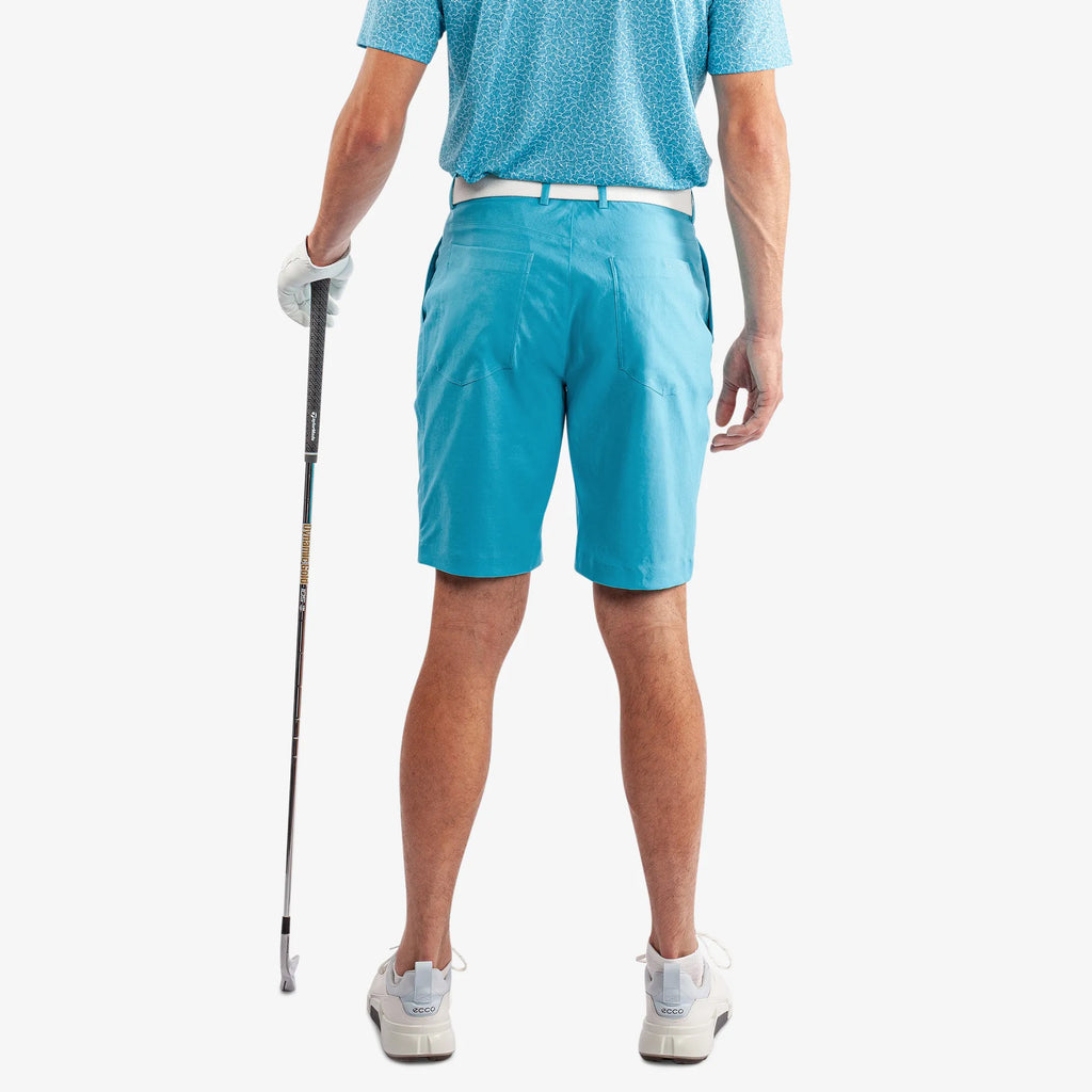 Percy is a Breathable golf shorts for Men in the color Aqua(5)