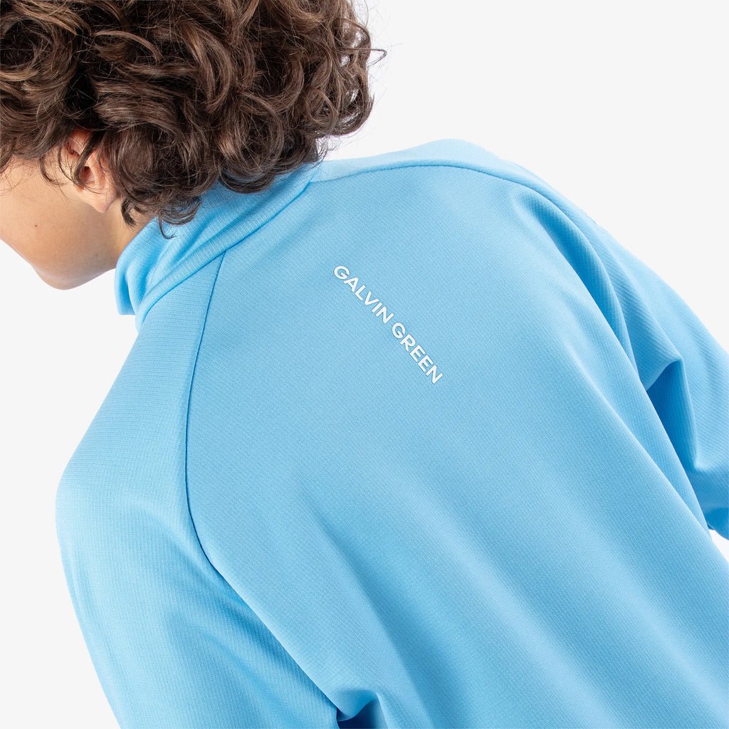 Rex is a Insulating golf mid layer for Juniors in the color Alaskan Blue/White(7)
