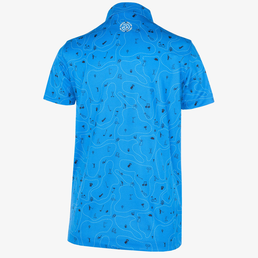 Rowan is a Breathable short sleeve golf shirt for Juniors in the color Blue/Navy(7)