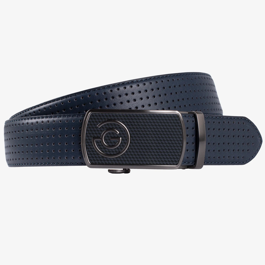 West is a Leather golf belt in the color Navy(2)
