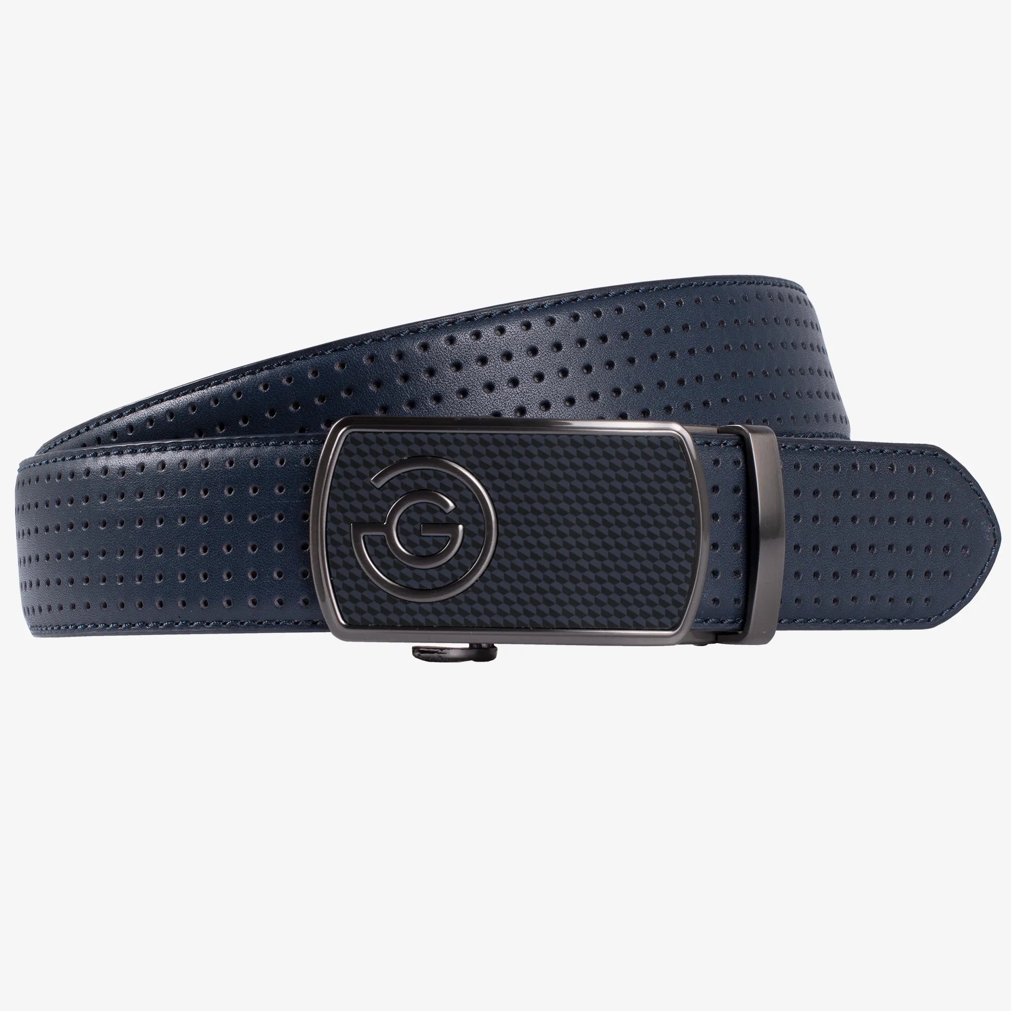 West is a Leather golf belt in the color Navy(2)
